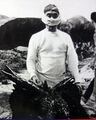 Nakajima on the set of Ghidorah, the Three-Headed Monster