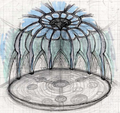 Xilien Mothership main hall concept art