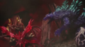 Thunder Godzilla attacking King Destoroyah